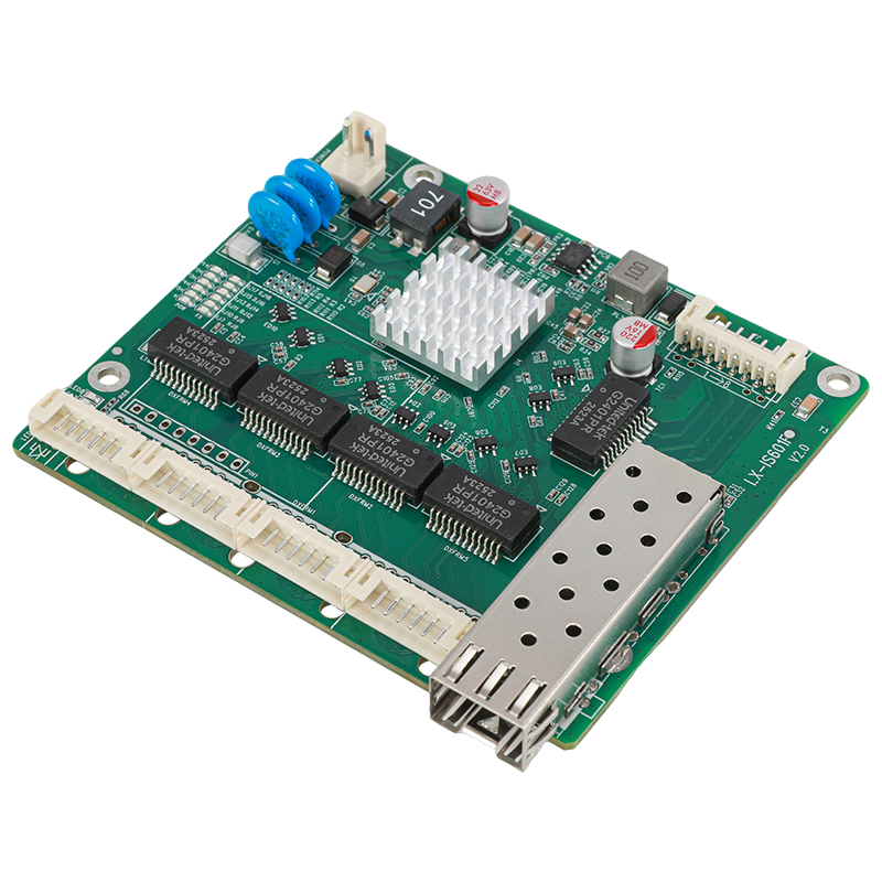 LX-IS601F 纯国产千兆工业级交换机模块 光电复用SFP 48V标准POE供电 满足电磁干扰辐射EMCI定制PCBA主板子